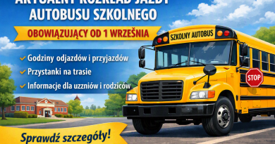 Nowy rozkład jazdy autobusu szkolnedo do 1 Września